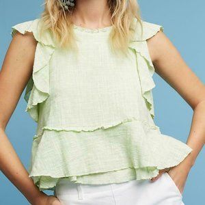 Anthropologie Maeve Cascade Tiered Blouse